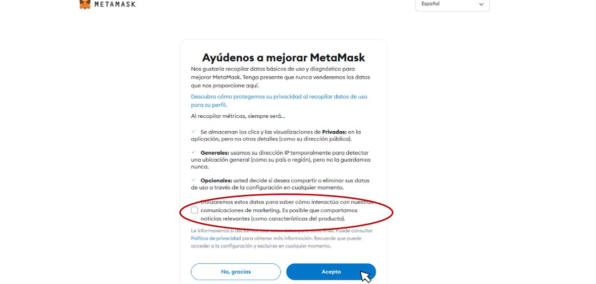 metamask-consentimiento