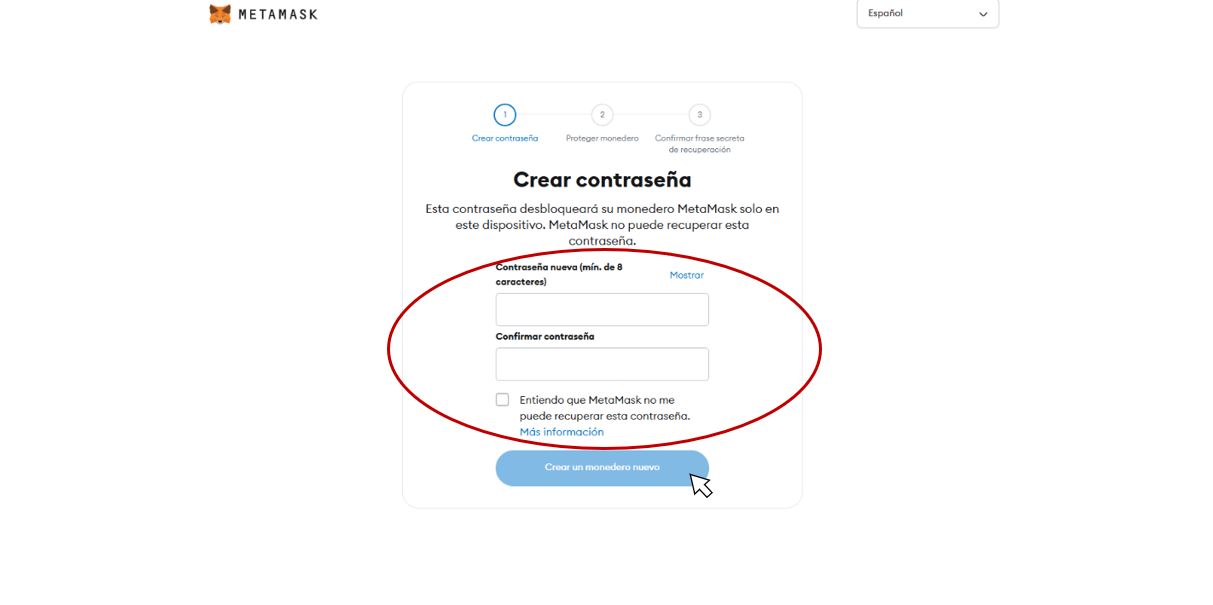 metamask-contraseña